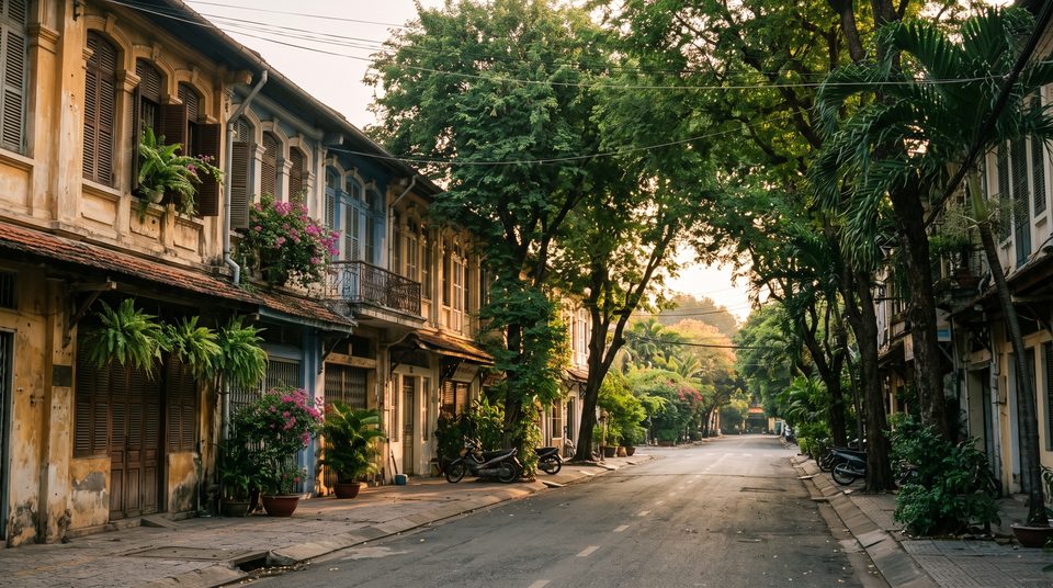 Stadtstraße in Saigon